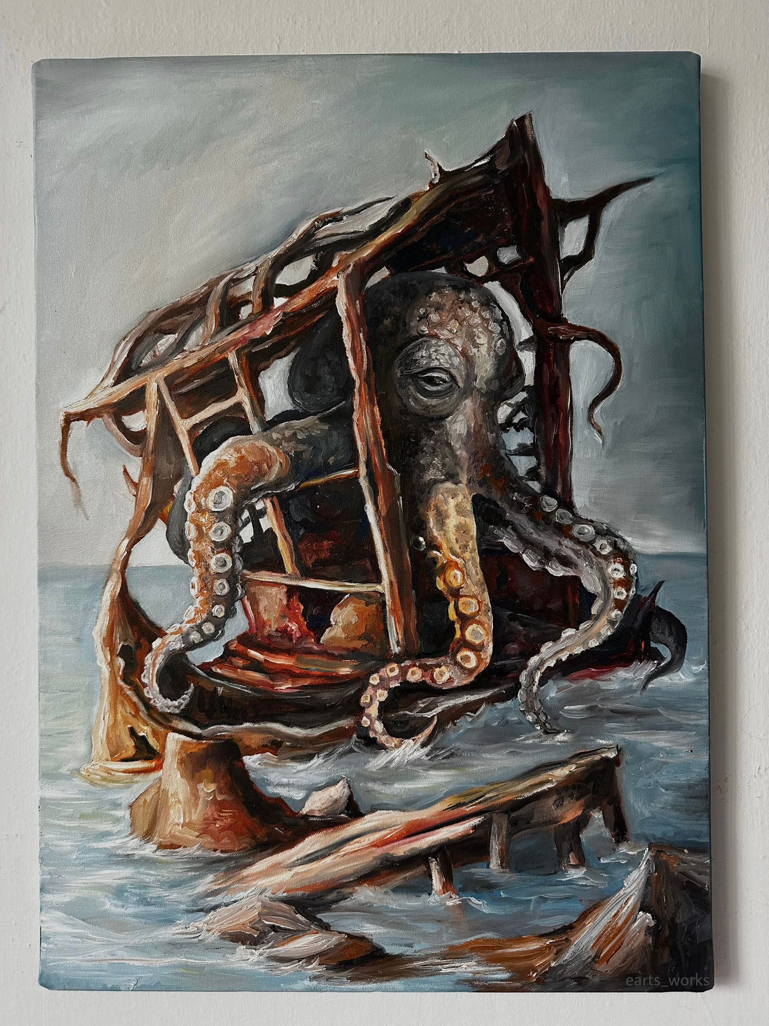 Yaşlı Ahtapot-50x70